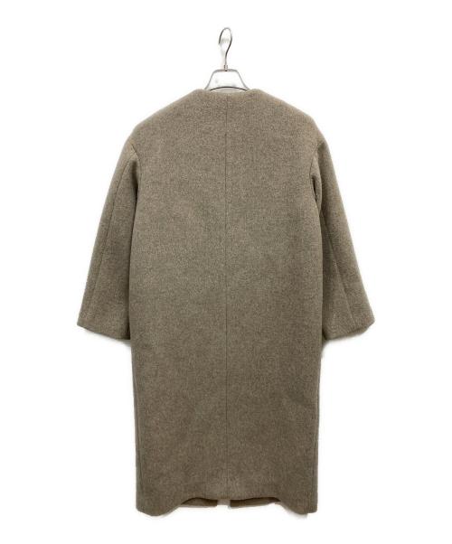 IENA（イエナ）IENA (イエナ) ラムウールノーカラーロングコート ベージュ サイズ:36の古着・服飾アイテム