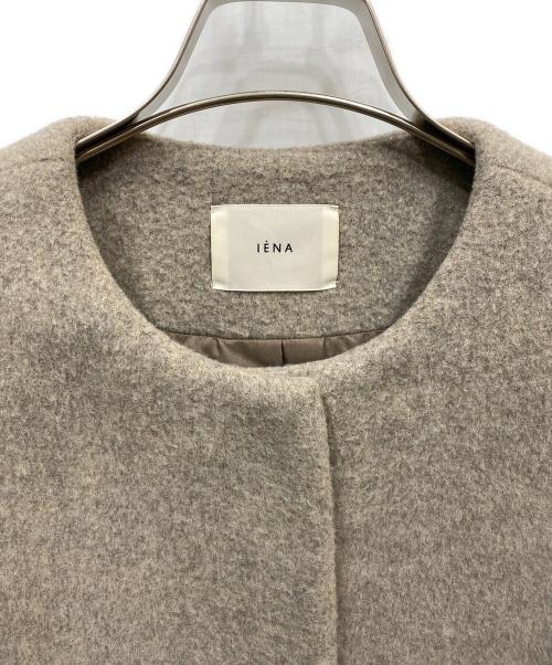 IENA（イエナ）IENA (イエナ) ラムウールノーカラーロングコート ベージュ サイズ:36の古着・服飾アイテム