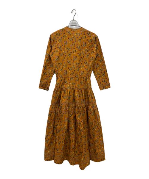 KANEKO ISAO（カネコ イサオ）KANEKO ISAO (カネコ イサオ) 花柄フリルワンピース ブラウン サイズ:不明の古着・服飾アイテム