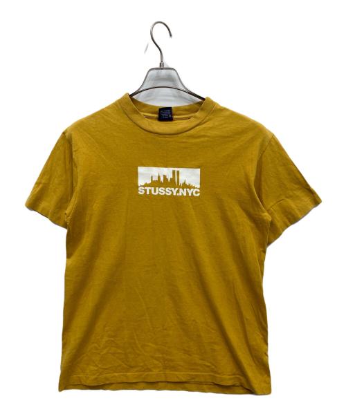 stussy（ステューシー）stussy (ステューシー) 90’s～ プリントTシャツ イエロー サイズ:Mの古着・服飾アイテム