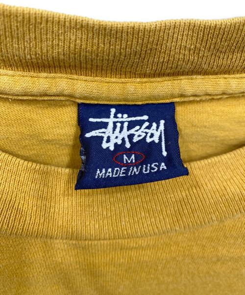 stussy（ステューシー）stussy (ステューシー) 90’s～ プリントTシャツ イエロー サイズ:Mの古着・服飾アイテム