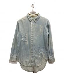 DANKE SCHON（ダンケ シェーン）の古着「比翼シャツ」｜ブルー