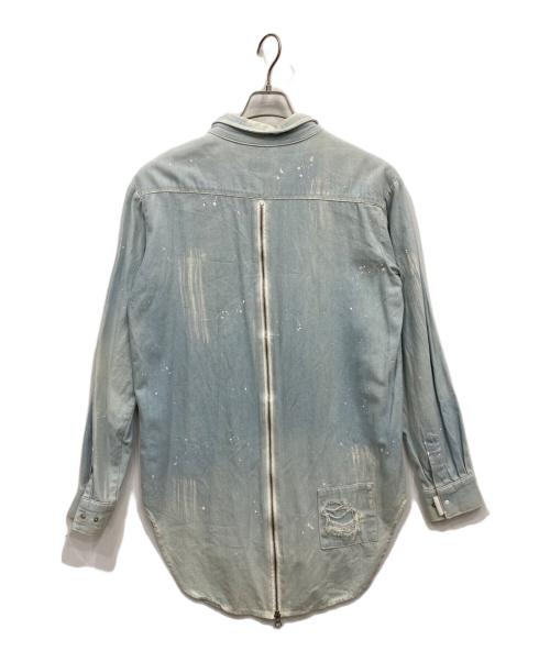 DANKE SCHON（ダンケ シェーン）Danke schon (ダンケ シェーン) 比翼シャツ ブルー サイズ:FREEの古着・服飾アイテム