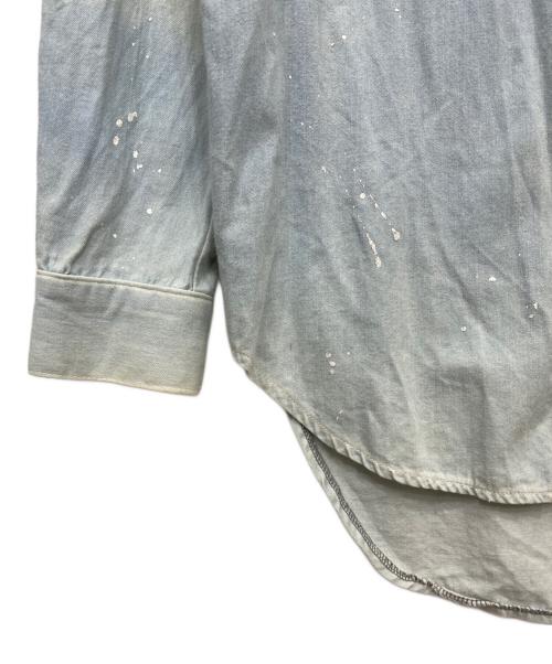 DANKE SCHON（ダンケ シェーン）Danke schon (ダンケ シェーン) 比翼シャツ ブルー サイズ:FREEの古着・服飾アイテム