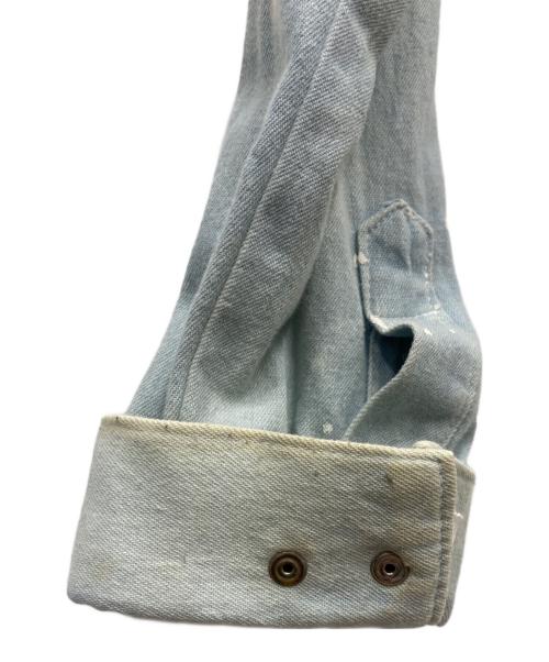 DANKE SCHON（ダンケ シェーン）Danke schon (ダンケ シェーン) 比翼シャツ ブルー サイズ:FREEの古着・服飾アイテム