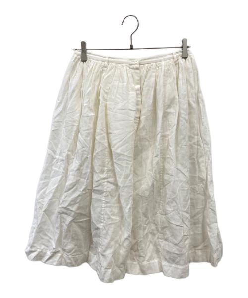 45rpm（45アールピーエム）45rpm (45アールピーエム) リネンスカート ホワイト サイズ:2の古着・服飾アイテム
