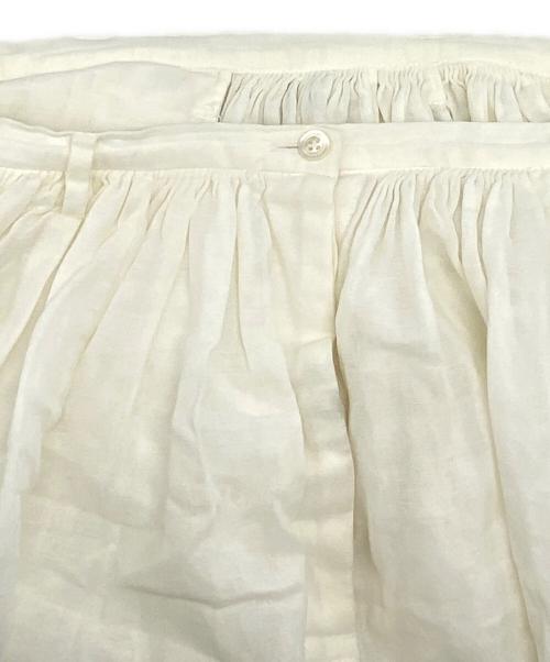 45rpm（45アールピーエム）45rpm (45アールピーエム) リネンスカート ホワイト サイズ:2の古着・服飾アイテム