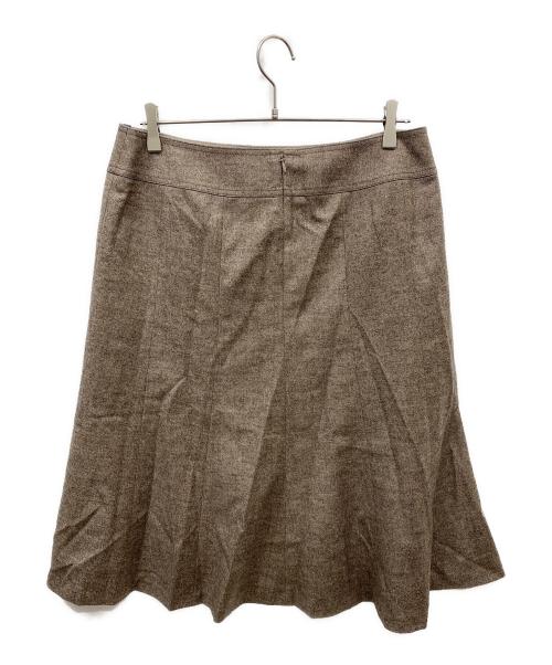 BURBERRY LONDON（バーバリーロンドン）BURBERRY LONDON (バーバリーロンドン) カシミヤ混ウールスカート ブラウン サイズ:46の古着・服飾アイテム