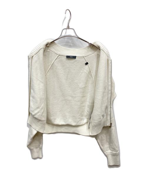 DIESEL（ディーゼル）DIESEL (ディーゼル) カシミヤ混ニット ホワイト サイズ:Lの古着・服飾アイテム