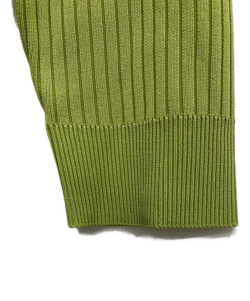 INDIVI（インディヴィ）INDIVI (インディヴィ) リブ編みロングワンピース グリーン サイズ:40の古着・服飾アイテム