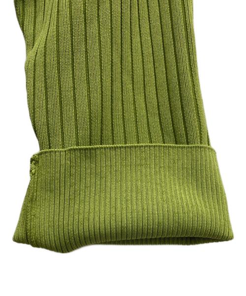 INDIVI（インディヴィ）INDIVI (インディヴィ) リブ編みロングワンピース グリーン サイズ:40の古着・服飾アイテム