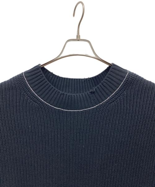 MAISON SPECIAL（メゾンスペシャル）MAISON SPECIAL (メゾンスペシャル) プライムオーバークレイジークラッシュ畦Vネックニットベスト ブラック サイズ:01の古着・服飾アイテム