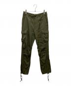 Whim Gazetteウィムガゼット）の古着「バックサテンカーゴパンツ」｜グリーン