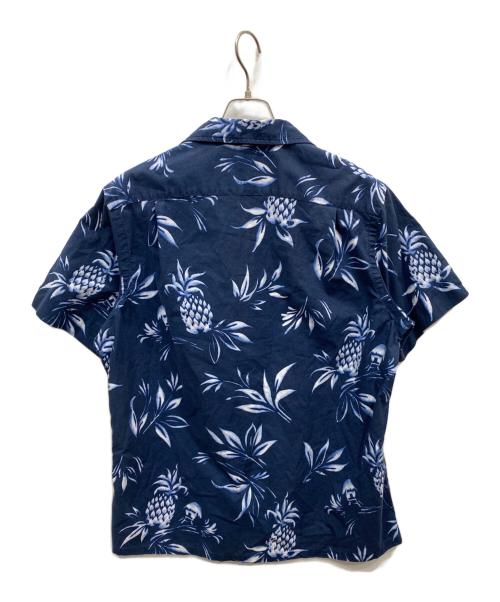 POLO RALPH LAUREN（ポロ・ラルフローレン）POLO RALPH LAUREN (ポロ・ラルフローレン) 開襟総柄半袖シャツ ネイビー サイズ:Lの古着・服飾アイテム