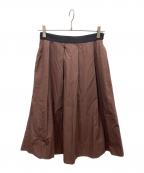MARGARET HOWELLマーガレットハウエル）の古着「23AW COTTON TWILLスカート」｜ブラウン