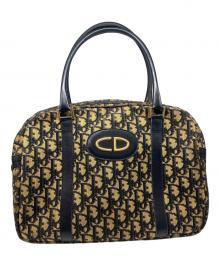 Christian Dior（クリスチャン ディオール）の古着「トロッター柄ミニボストン」｜ネイビー×ベージュ
