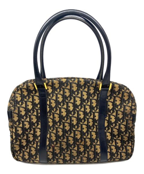 Christian Dior（クリスチャン ディオール）Christian Dior (クリスチャン ディオール) トロッター柄ミニボストン ネイビー×ベージュの古着・服飾アイテム