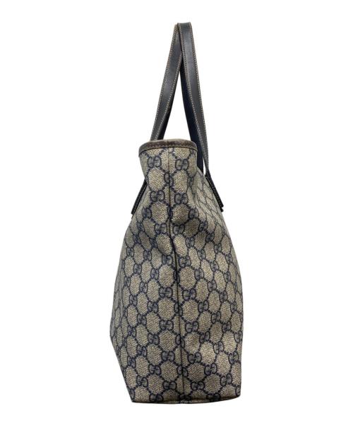 GUCCI（グッチ）GUCCI (グッチ) GGスプリーム トートバッグ グレーの古着・服飾アイテム