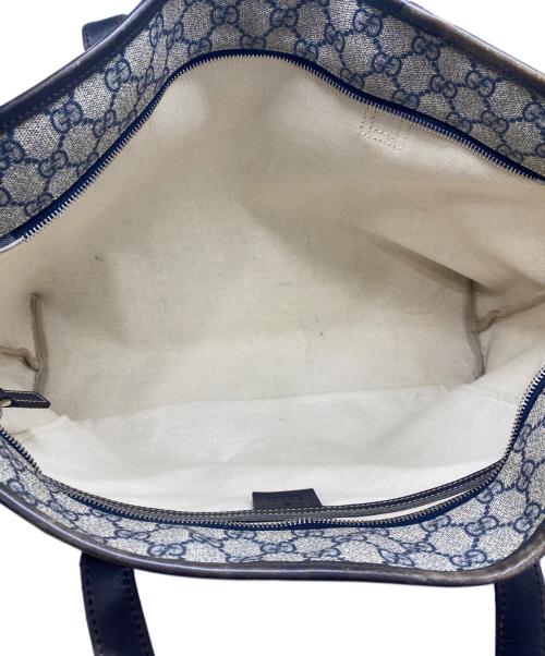 GUCCI（グッチ）GUCCI (グッチ) GGスプリーム トートバッグ グレーの古着・服飾アイテム