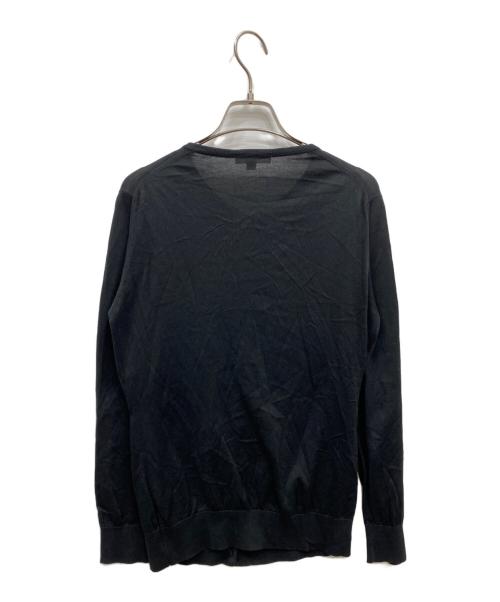 JOHN SMEDLEY（ジョンスメドレー）JOHN SMEDLEY (ジョンスメドレー) 丸首カーディガン ブラック サイズ:Ｌの古着・服飾アイテム