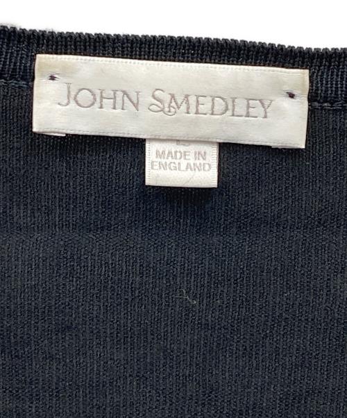 JOHN SMEDLEY（ジョンスメドレー）JOHN SMEDLEY (ジョンスメドレー) 丸首カーディガン ブラック サイズ:Ｌの古着・服飾アイテム