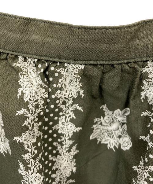 PINK HOUSE（ピンクハウス）PINK HOUSE (ピンクハウス) 花刺繍スカート グリーン サイズ:-の古着・服飾アイテム