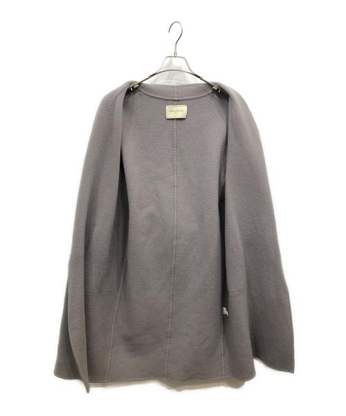 UNITED ARROWS（ユナイテッドアローズ）UNITED ARROWS (ユナイテッドアローズ) リバーVノーカラーコート グレー サイズ:38の古着・服飾アイテム