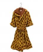 Vivienne Westwoodヴィヴィアンウエストウッド）の古着「スクイグル柄フーデッドコート」｜ブラウン