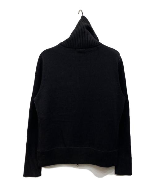 BURBERRY（バーバリー）BURBERRY (バーバリー) ハイネックジップウールニットジャケット ブラック サイズ:4の古着・服飾アイテム