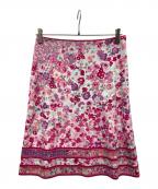 ）の古着「花柄スカート」｜ピンク