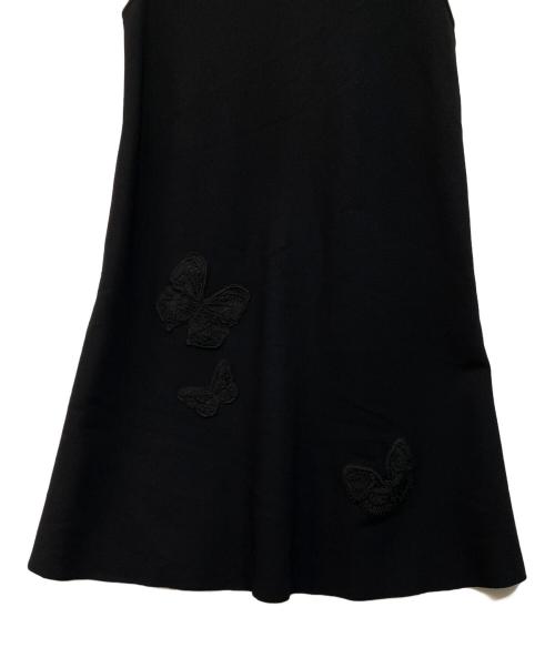 VALENTINO（ヴァレンティノ）VALENTINO (ヴァレンティノ) バタフライ刺繍ワンピース ブラック サイズ:Mの古着・服飾アイテム