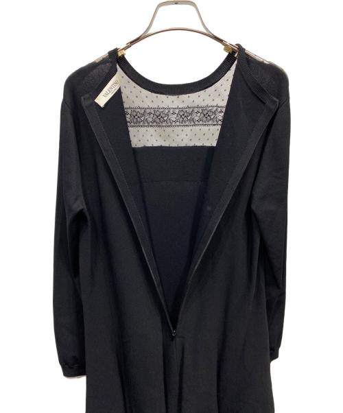 VALENTINO（ヴァレンティノ）VALENTINO (ヴァレンティノ) 切替レースワンピース ブラック サイズ:Lの古着・服飾アイテム