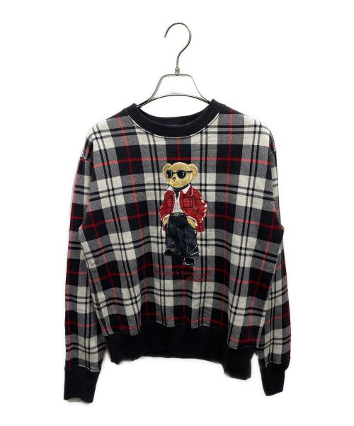 POLO RALPH LAUREN（ポロ・ラルフローレン）POLO RALPH LAUREN (ポロ・ラルフローレン) クルーネックスウェット ブラック サイズ:XSの古着・服飾アイテム