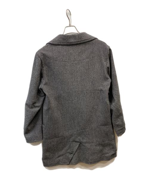 ANREALAGE（アンリアレイジ）ANREALAGE (アンリアレイジ) ヘリンボーンダブルコート グレー サイズ:46の古着・服飾アイテム