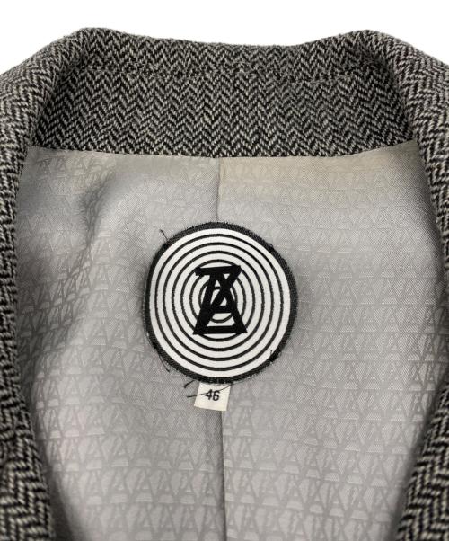 ANREALAGE（アンリアレイジ）ANREALAGE (アンリアレイジ) ヘリンボーンダブルコート グレー サイズ:46の古着・服飾アイテム