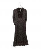 Snidelスナイデル）の古着「レースワンピース」｜ブラウン