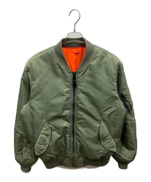 AVIREX（アヴィレックス）AVIREX (アヴィレックス) COMMERCIAL LOGO MA1 グリーン サイズ:2XLの古着・服飾アイテム