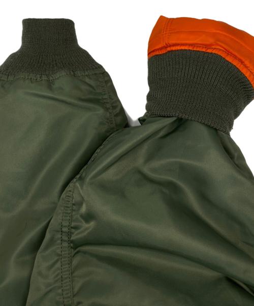 AVIREX（アヴィレックス）AVIREX (アヴィレックス) COMMERCIAL LOGO MA1 グリーン サイズ:2XLの古着・服飾アイテム