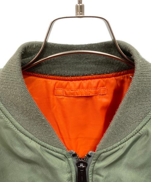 AVIREX（アヴィレックス）AVIREX (アヴィレックス) COMMERCIAL LOGO MA1 グリーン サイズ:2XLの古着・服飾アイテム