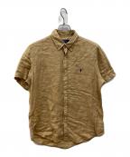 POLO RALPH LAURENポロ・ラルフローレン）の古着「リネン半袖シャツ」｜ベージュ