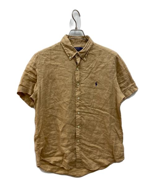 POLO RALPH LAUREN（ポロ・ラルフローレン）POLO RALPH LAUREN (ポロ・ラルフローレン) リネン半袖シャツ ベージュ サイズ:Lの古着・服飾アイテム