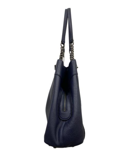 COACH（コーチ）COACH (コーチ) ターンロックチェーントートバッグ ネイビーの古着・服飾アイテム