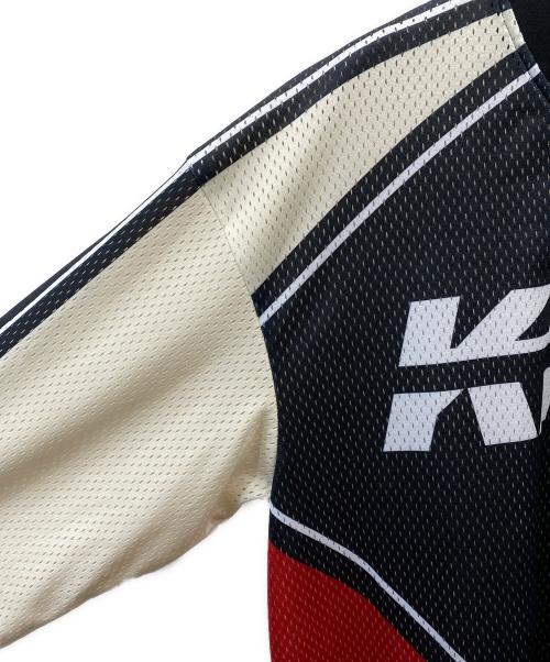 KITH（キス）KITH (キス) Moto Mesh Long Sleeve Donovan Tee ブラック×アイボリー サイズ:Ｍの古着・服飾アイテム