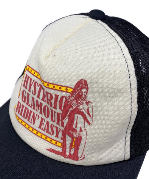 Hysteric Glamour（ヒステリックグラマー）Hysteric Glamour (ヒステリックグラマー) RIDIN’EASYメッシュキャップ ブラック×ホワイトの古着・服飾アイテム