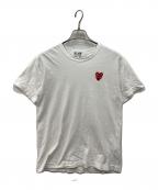 PLAY COMME des GARCONSプレイコムデギャルソン）の古着「ハート刺繍ワッペンTシャツ」｜ホワイト