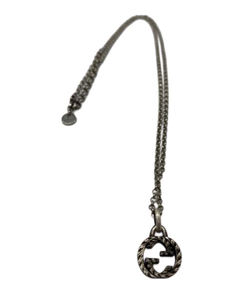 GUCCI（グッチ）GUCCI (グッチ) インターロッキングペンダントネックレス ライトグレーの古着・服飾アイテム