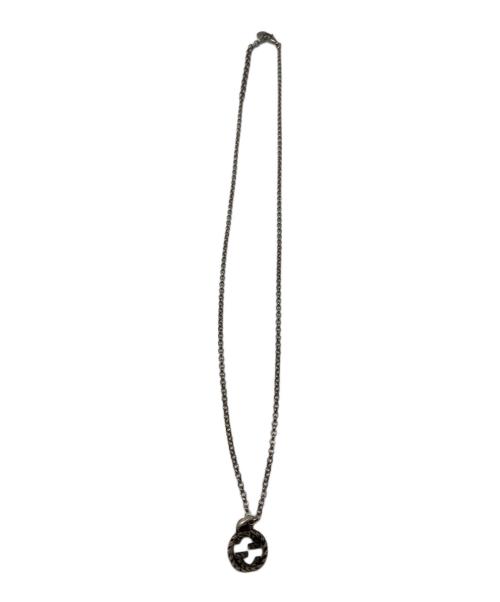 GUCCI（グッチ）GUCCI (グッチ) インターロッキングペンダントネックレス ライトグレーの古着・服飾アイテム