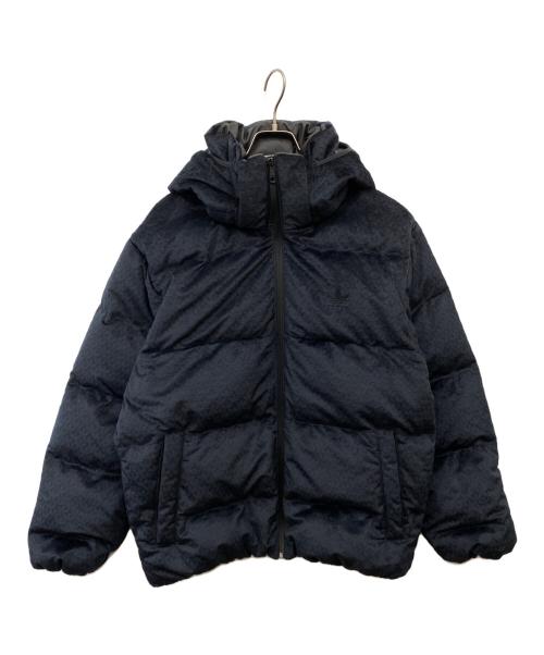 adidas（アディダス）adidas (アディダス) D REGEN MONOGRA ダウンジャケット ネイビー サイズ:Ｌの古着・服飾アイテム