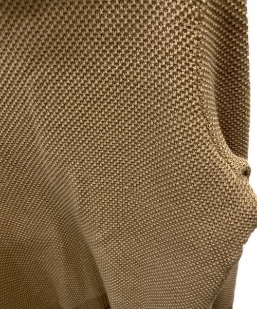 BURBERRY LONDON（バーバリーロンドン）BURBERRY LONDON (バーバリーロンドン) フォックスファー襟付ニットジャケット ベージュ×ブラック サイズ:5の古着・服飾アイテム