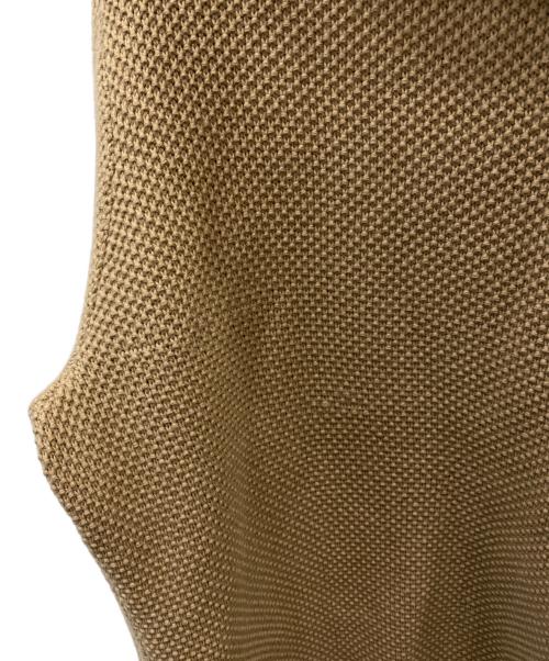 BURBERRY LONDON（バーバリーロンドン）BURBERRY LONDON (バーバリーロンドン) フォックスファー襟付ニットジャケット ベージュ×ブラック サイズ:5の古着・服飾アイテム